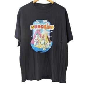 Paka paka munchies black short sleeve graphic t shirt J pop anime cute kidcore M
